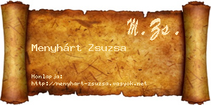 Menyhárt Zsuzsa névjegykártya